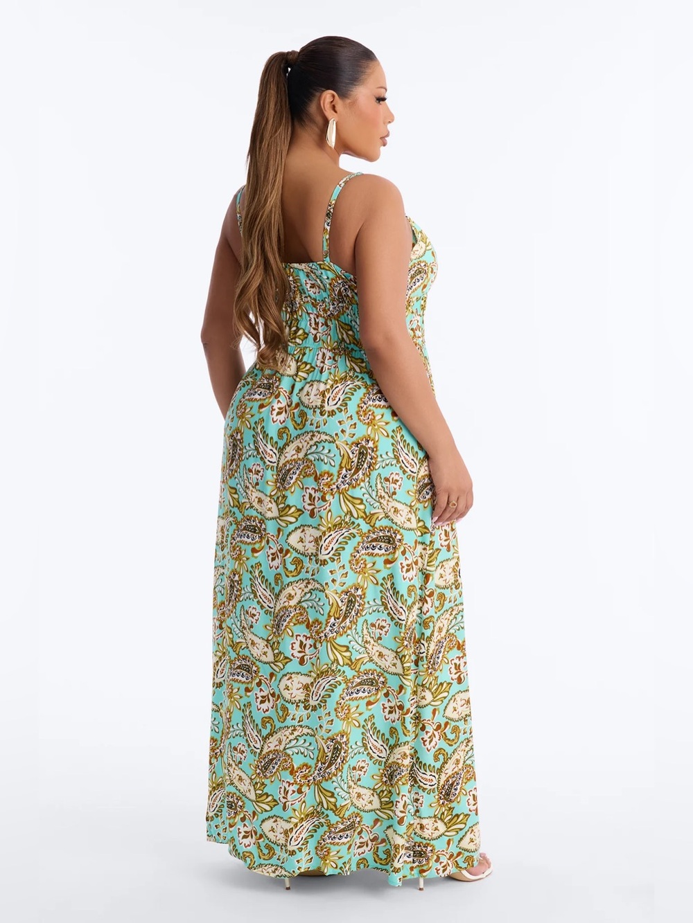 Paisley Print Maxi Dress - Picture 4 of 9